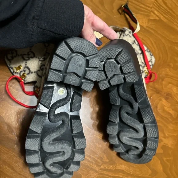 Gucci Lace Up Boots with Red Laces - Picture 3 of 3